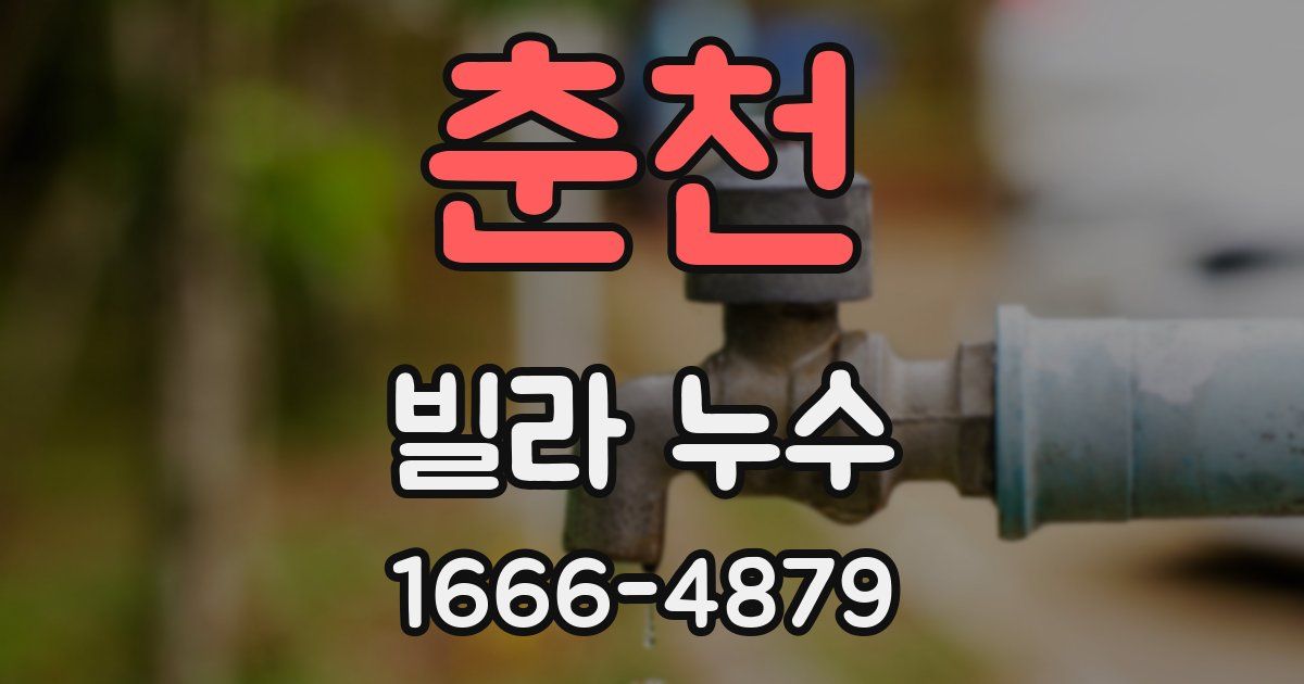 춘천 빌라 누수