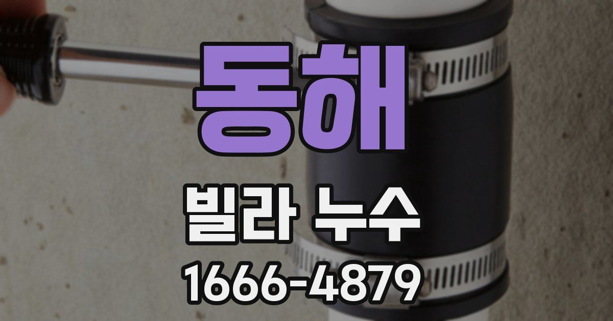 동해 빌라 누수