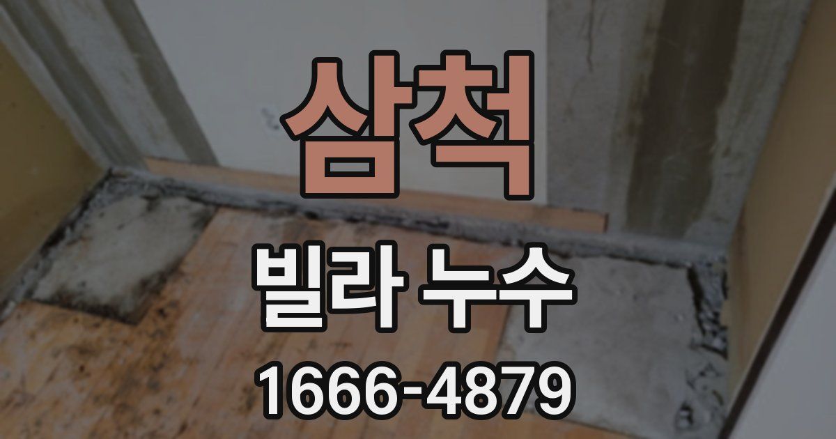 삼척 빌라 누수