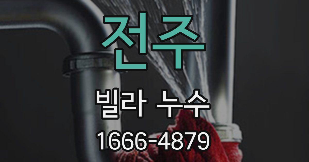 전주 빌라 누수