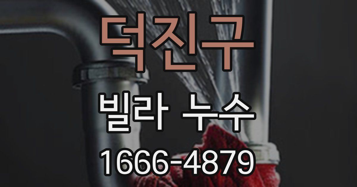 덕진구 빌라 누수