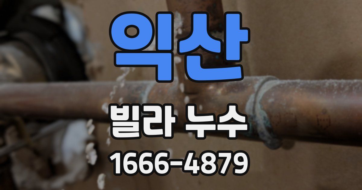 익산 빌라 누수