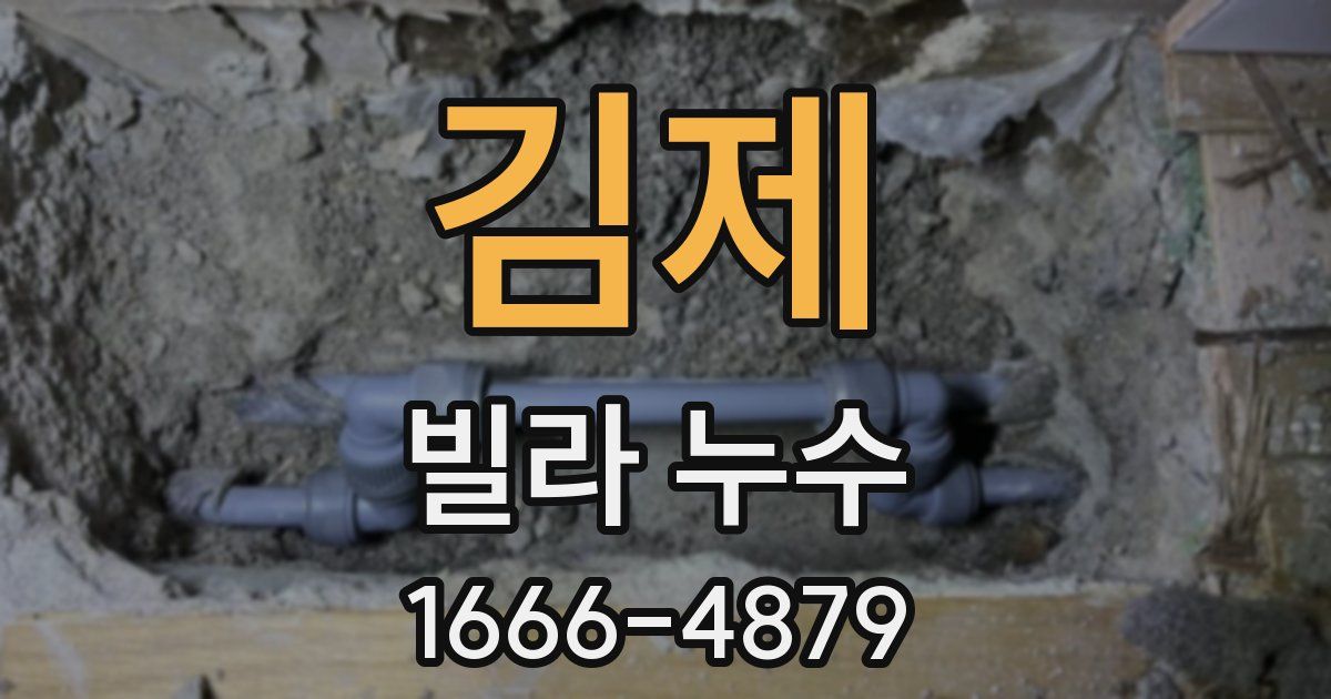 김제 빌라 누수