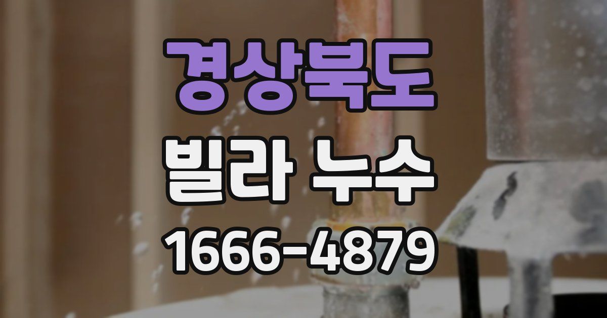 경상북도 빌라 누수