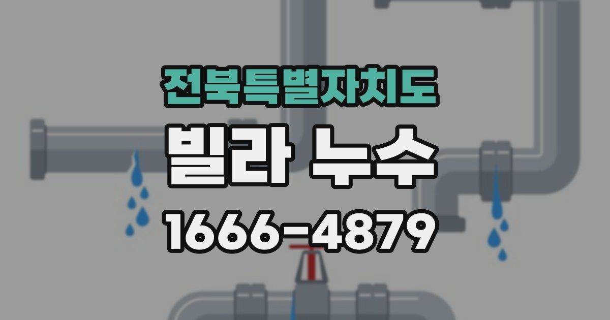 전북특별자치도 빌라 누수