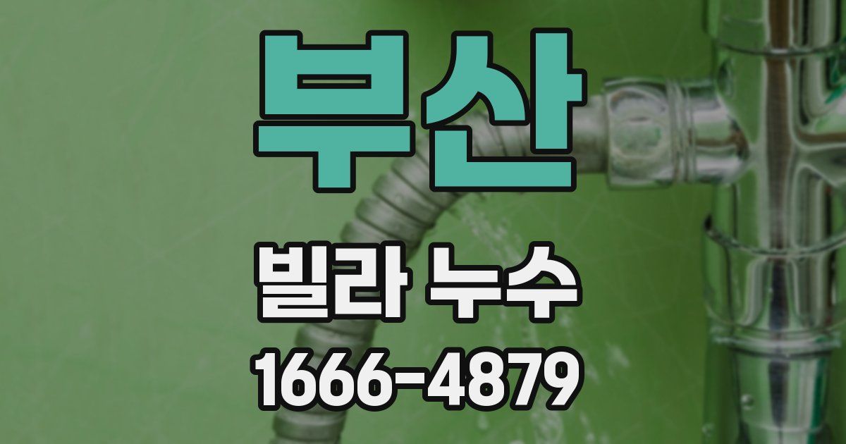 부산 빌라 누수