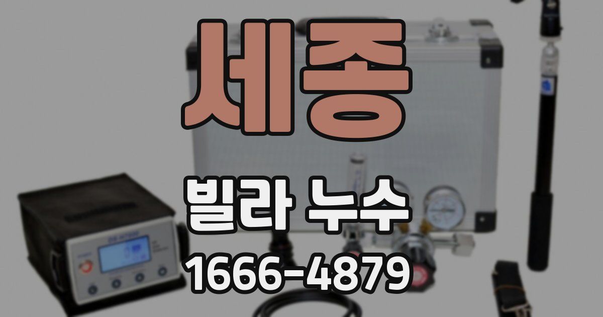 세종 빌라 누수