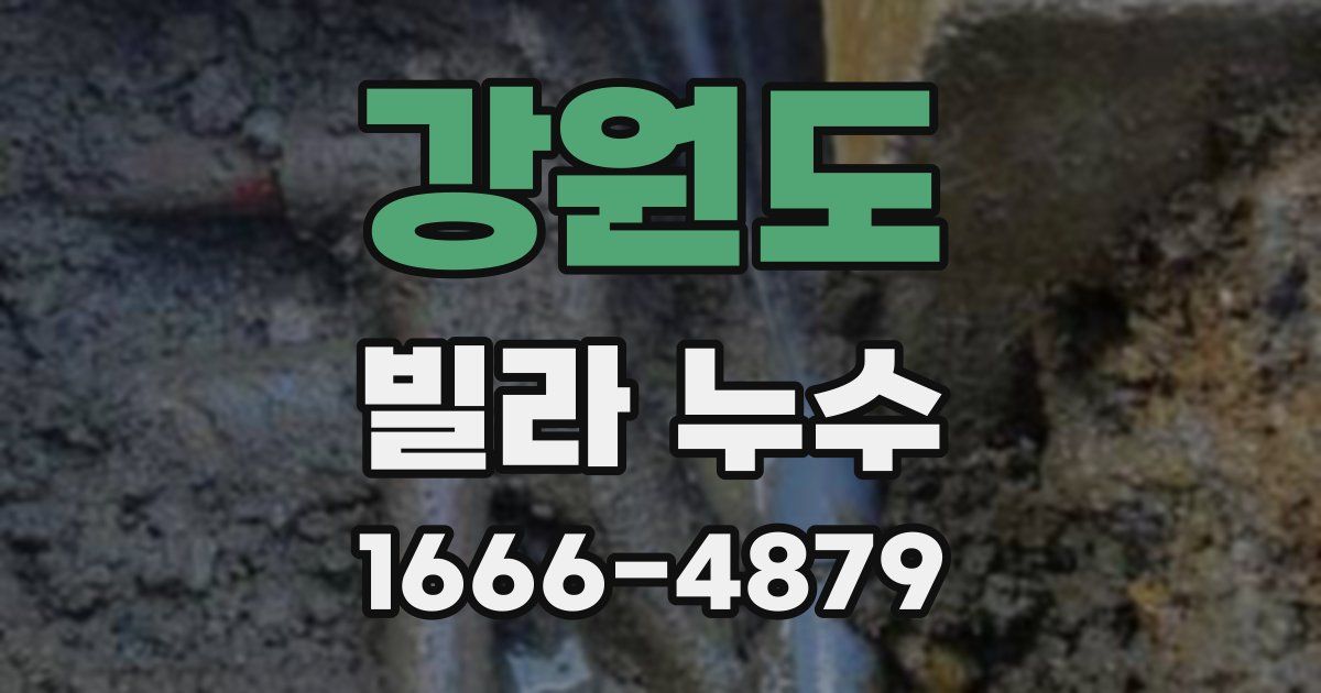 강원도 빌라 누수