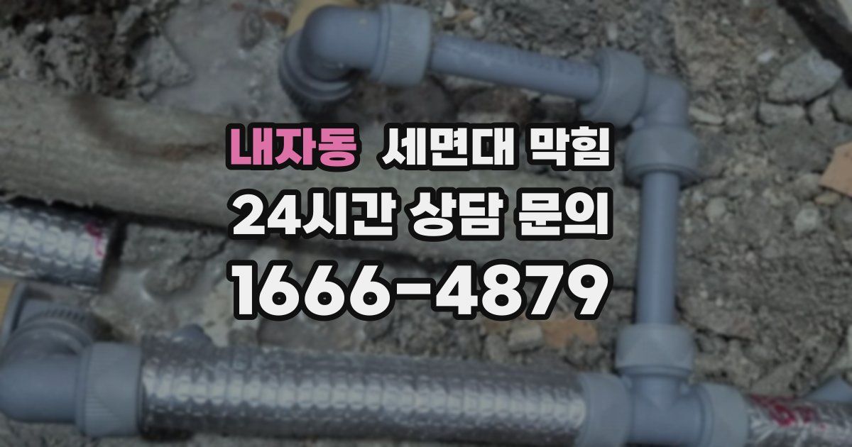 내자동 세면대 막힘