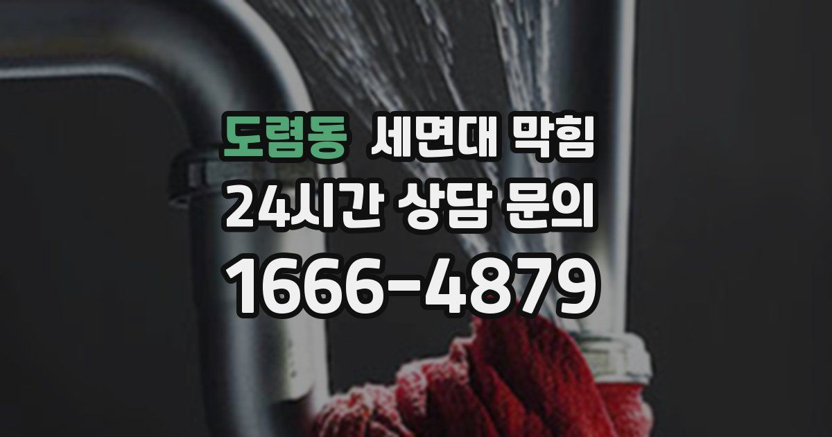 도렴동 세면대 막힘
