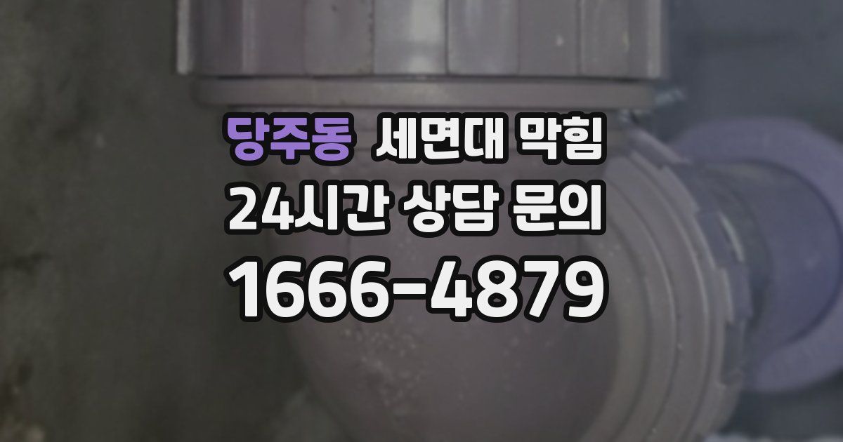 당주동 세면대 막힘