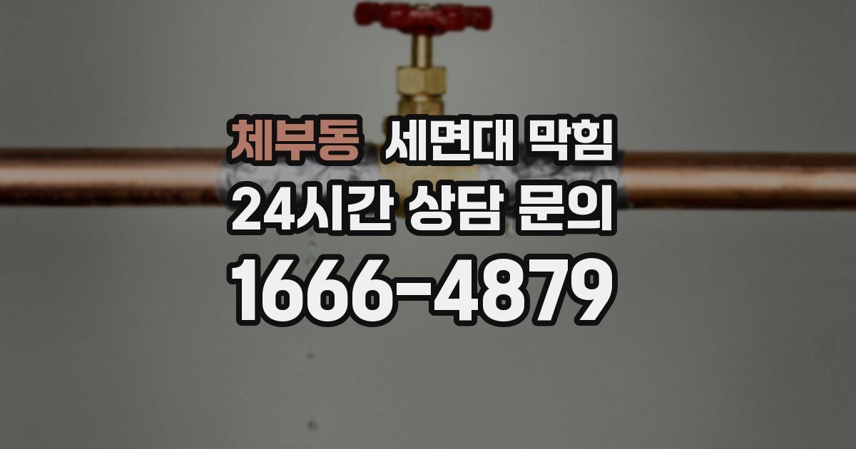 체부동 세면대 막힘