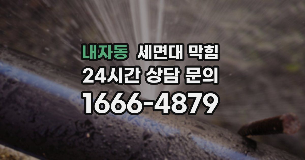 내자동 세면대 막힘