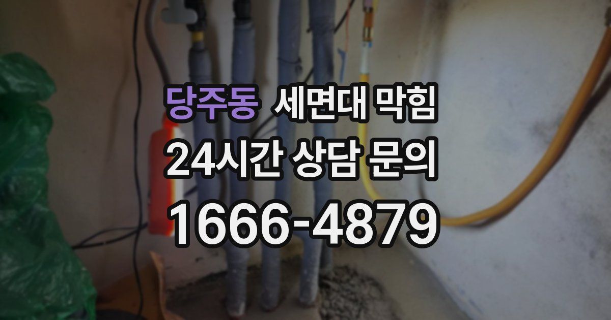 당주동 세면대 막힘