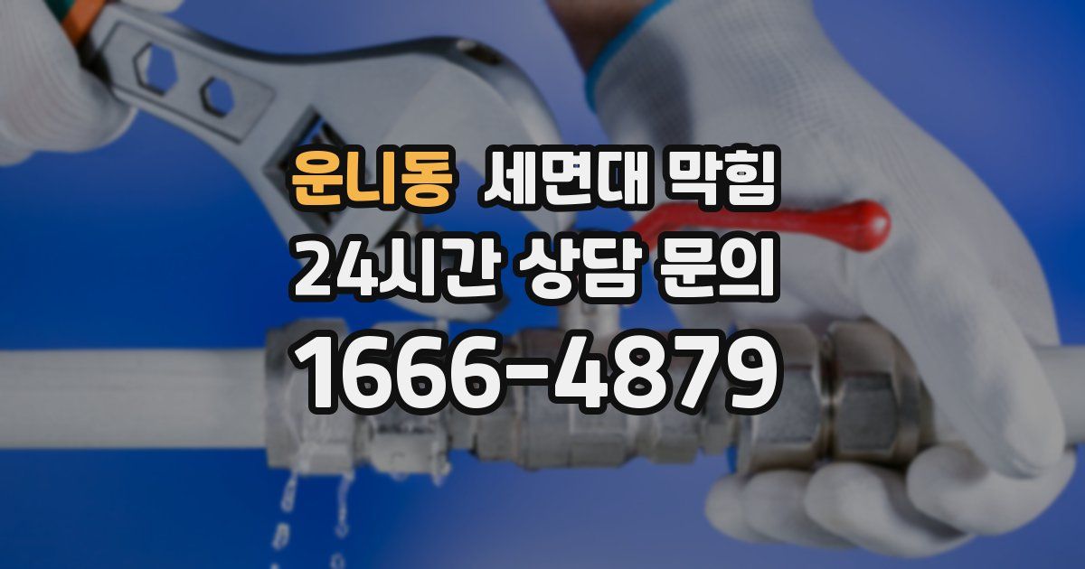 운니동 세면대 막힘