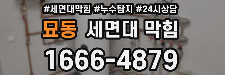 묘동 세면대 막힘