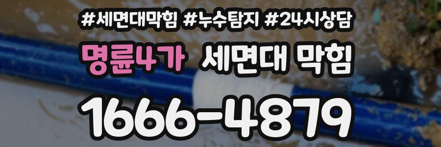 명륜4가 세면대 막힘