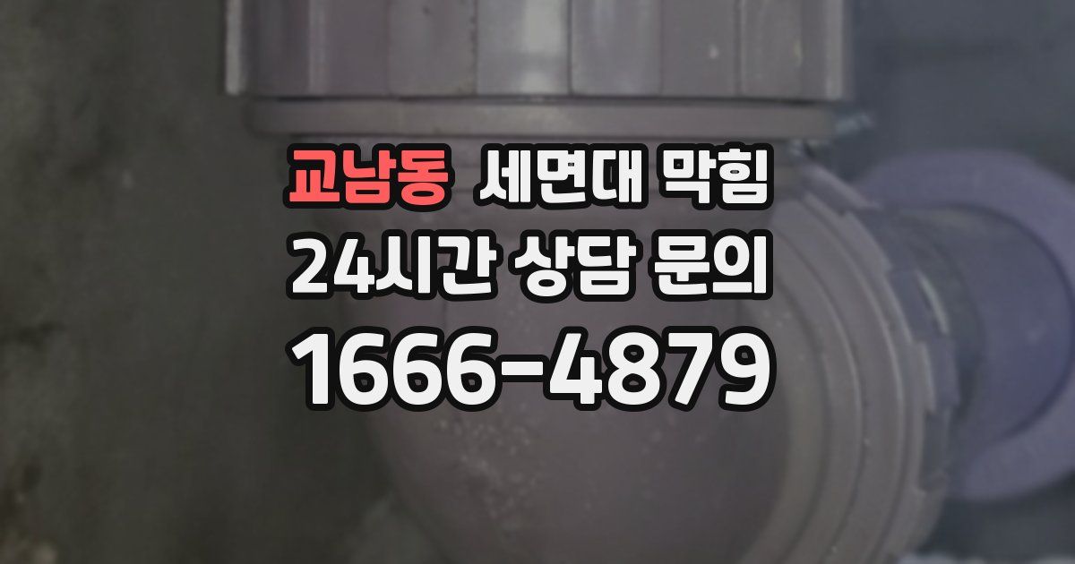 교남동 세면대 막힘