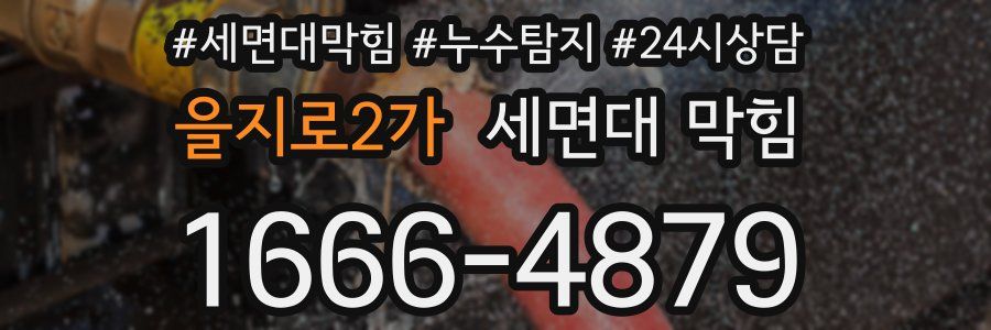을지로2가 세면대 막힘
