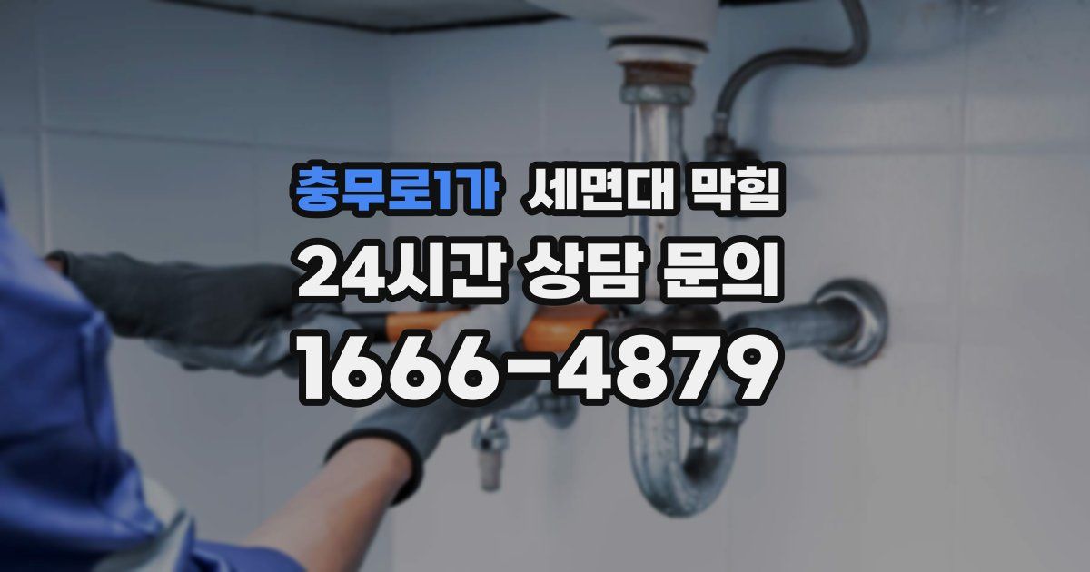 충무로1가 세면대 막힘