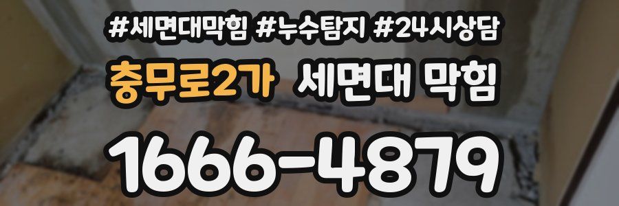 충무로2가 세면대 막힘
