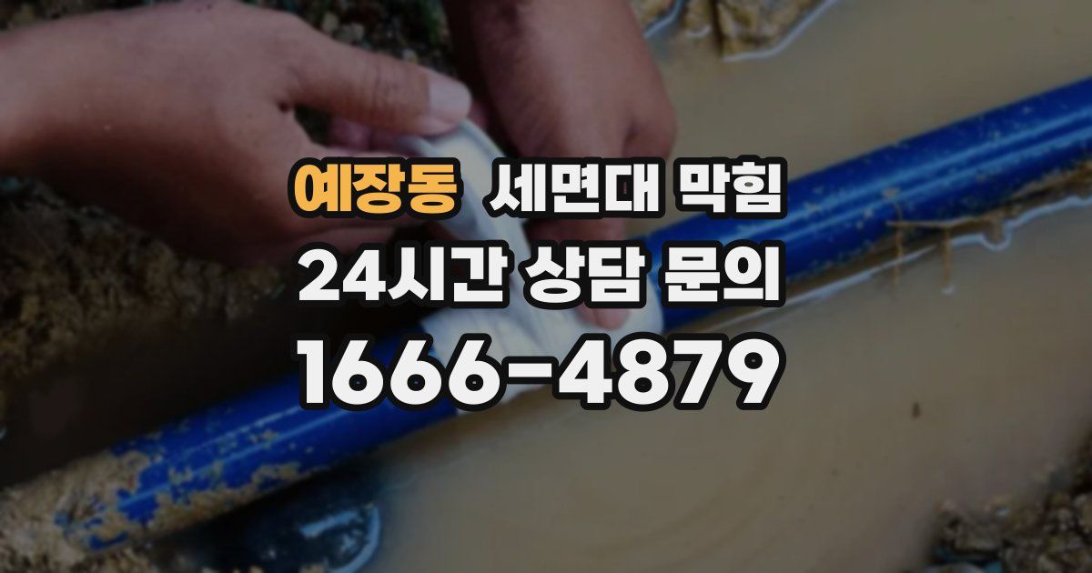 예장동 세면대 막힘