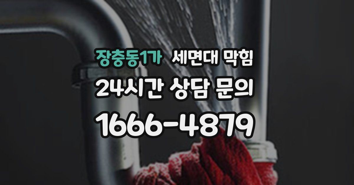 장충동1가 세면대 막힘