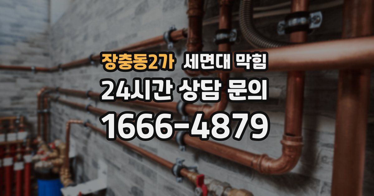 장충동2가 세면대 막힘