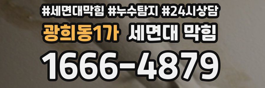 광희동1가 세면대 막힘