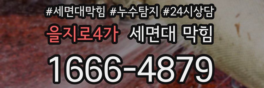 을지로4가 세면대 막힘