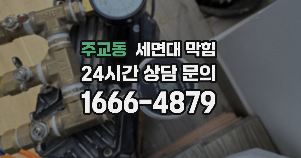주교동 세면대 막힘