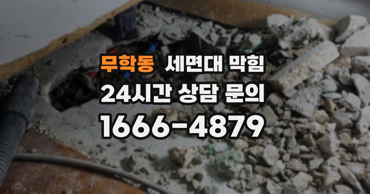 무학동 세면대 막힘