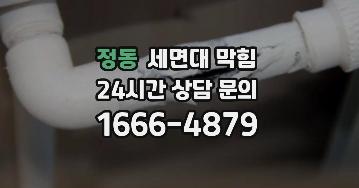 정동 세면대 막힘