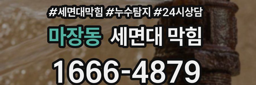 마장동 세면대 막힘