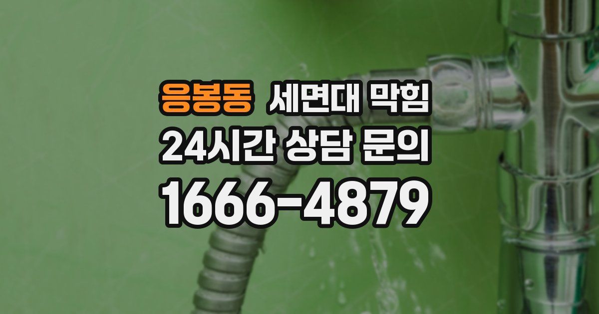 응봉동 세면대 막힘