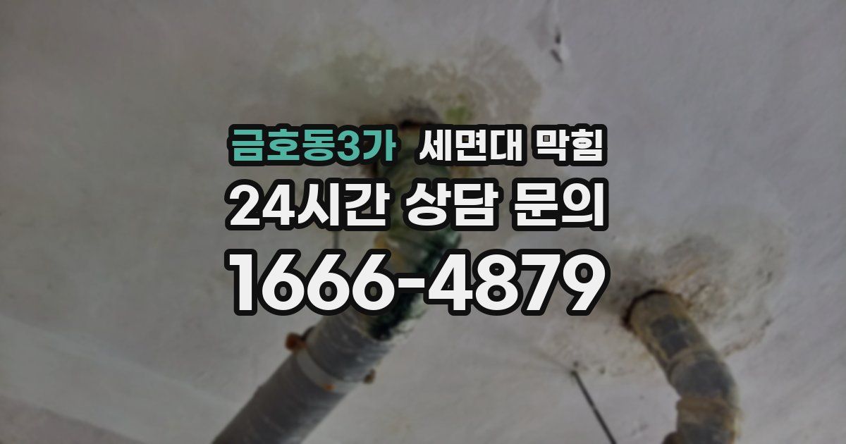 금호동3가 세면대 막힘
