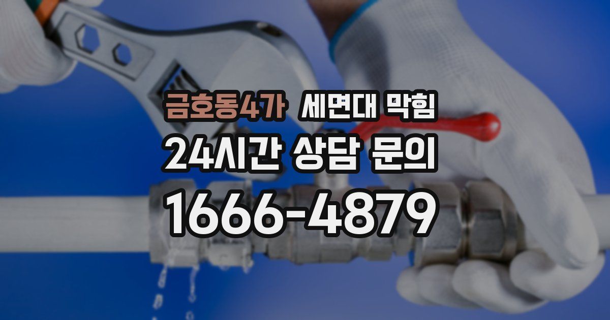 금호동4가 세면대 막힘
