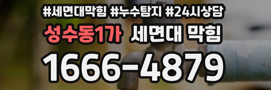 성수동1가 세면대 막힘
