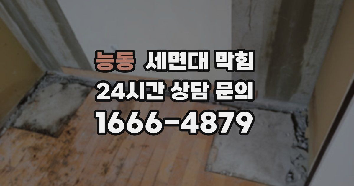 능동 세면대 막힘