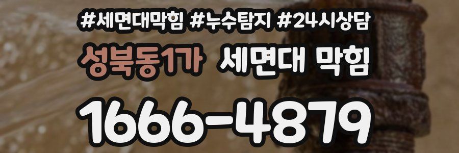 성북동1가 세면대 막힘