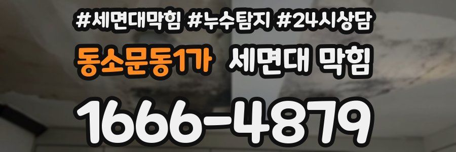 동소문동1가 세면대 막힘