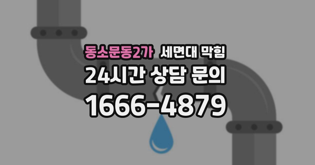 동소문동2가 세면대 막힘