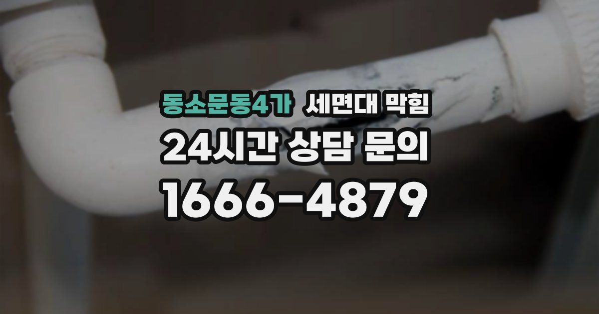 동소문동4가 세면대 막힘