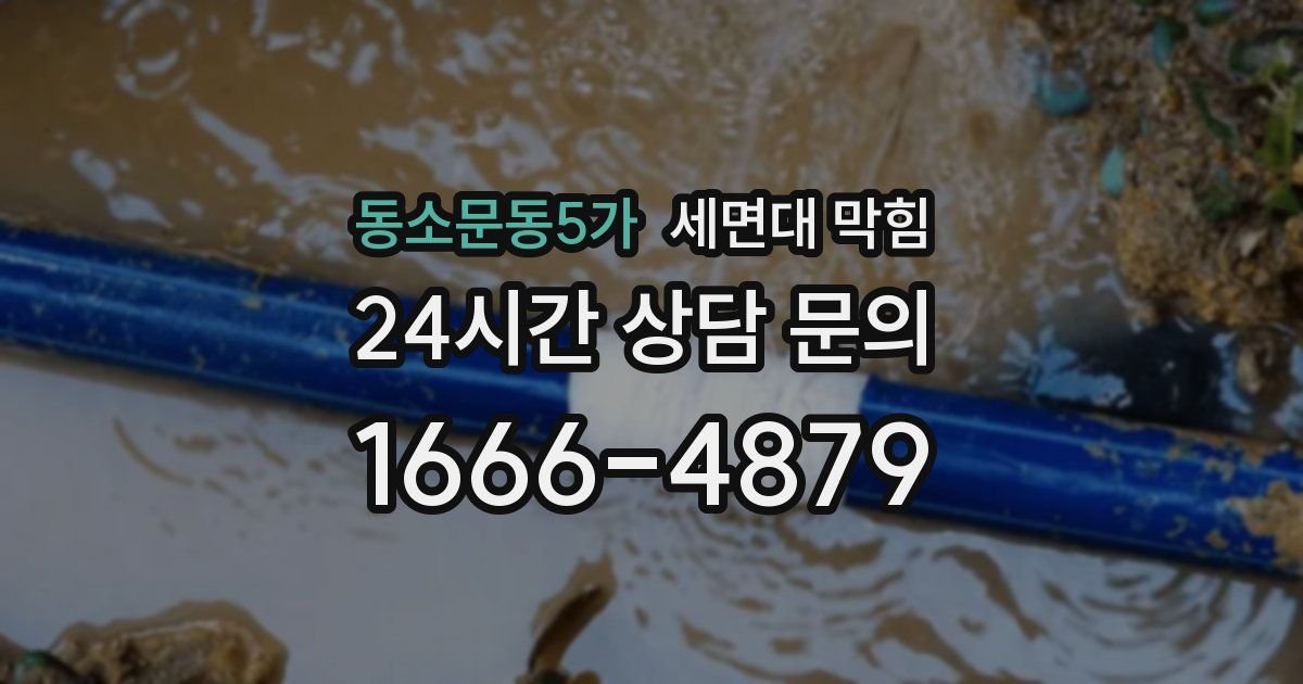동소문동5가 세면대 막힘