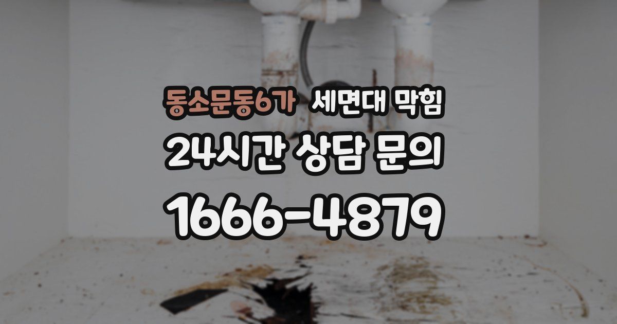 동소문동6가 세면대 막힘