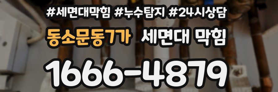 동소문동7가 세면대 막힘