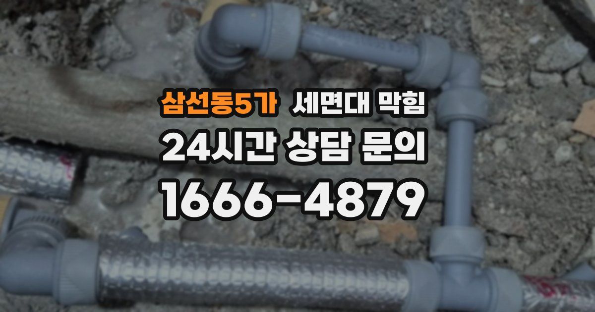 삼선동5가 세면대 막힘