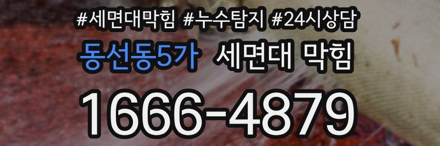 동선동5가 세면대 막힘