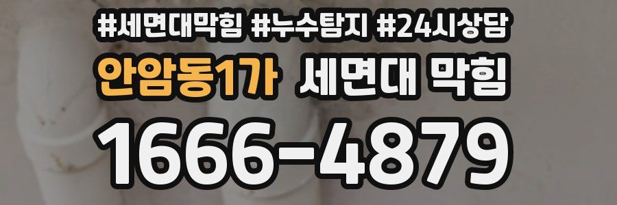 안암동1가 세면대 막힘