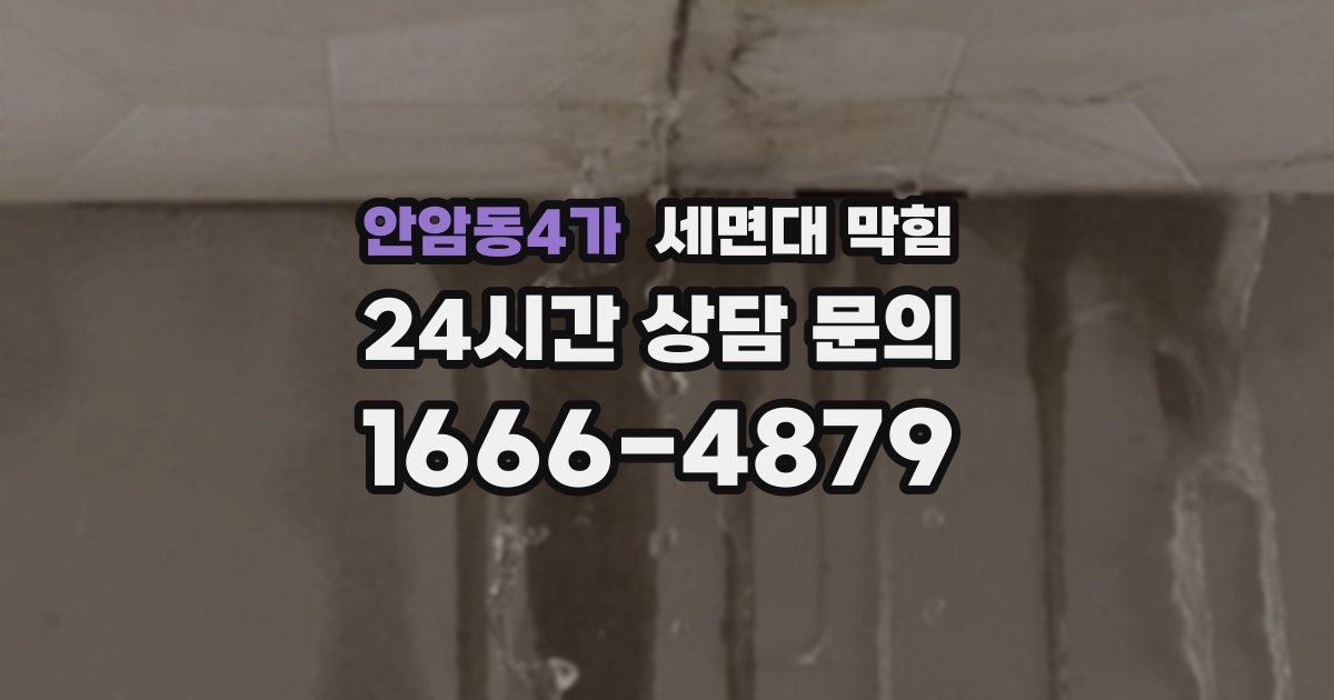 안암동4가 세면대 막힘